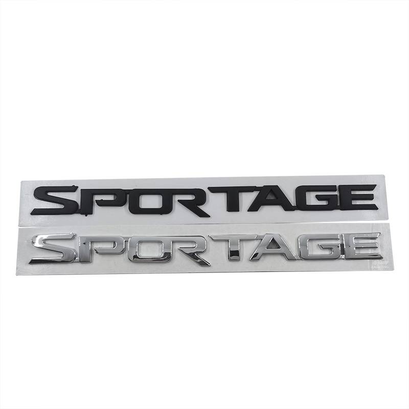 1pc Stiker Emblem Tulisan Sportage Bahan Abs Krom Warna Hitam Untuk Bagasi Belakang Mobil