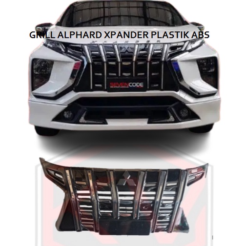 GRILL XPANDER MODEL ALPHARD HITAM GLOSY LIST CHROME