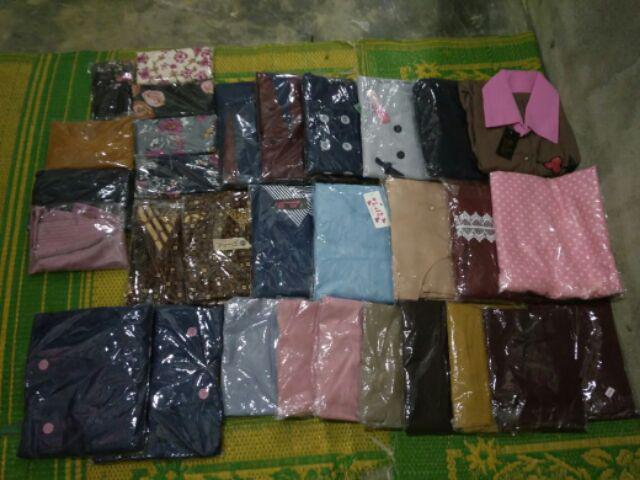 Couple Gamis Mataram Brownies Kombinasi Batik Long Terusan Seragam Pesta Muslim