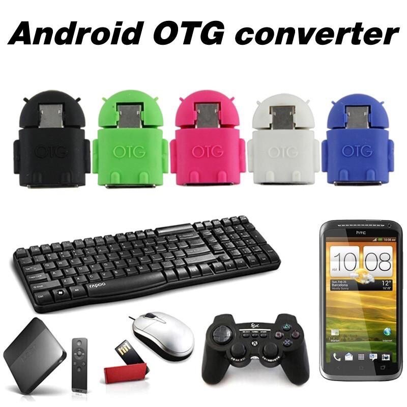 OTG Robot maskot Android Micro USB Warna - Warni Non Kabel