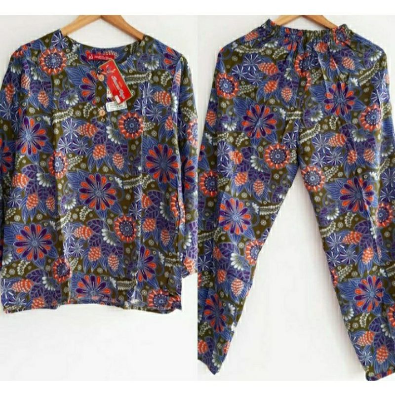 setelan kencana ungu lengan panjang