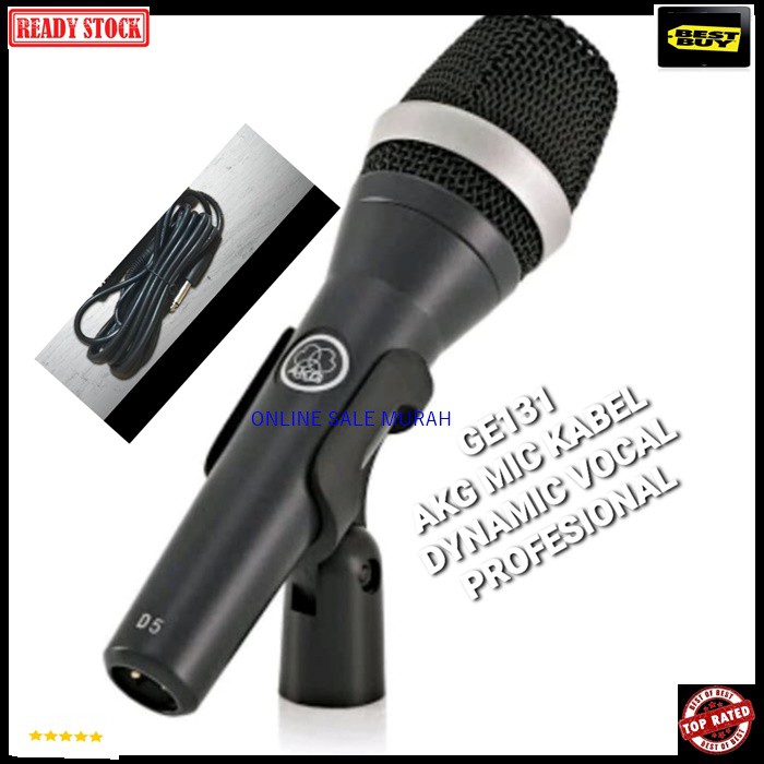 G131 Akg mic kabel dynamic Microphone full besi cable mik karaoke vocal vokal audio sound system audio pengeras suara pro profesional  BISA DIGUNAKA SEGALA JENIS MIC  Bahan dari besi metal  Mic tidak menggunakan baterai Langsung nyala tinggal colok  NON S