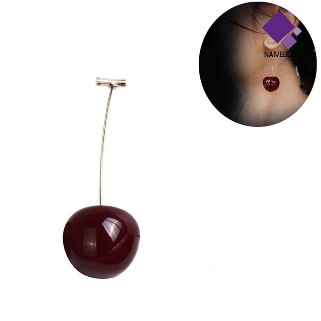 Anting Juntai Bentuk Cherry Bahan Alloy Untuk Kencan