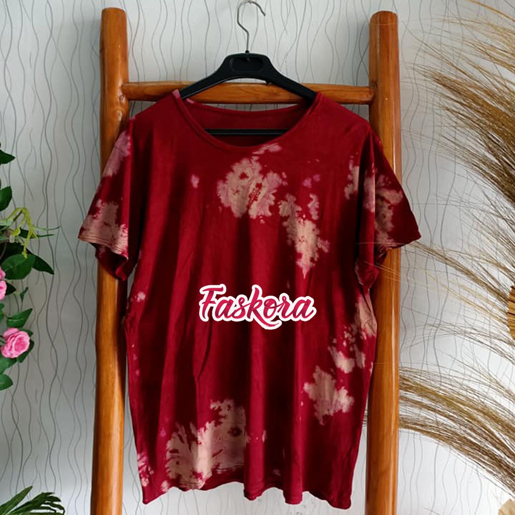 Kaos Wanita Jumbo Lengan Pendek Jersey / Kaos Tie dye Wanita Jumbo / Kaos Jersey Wanita Murah