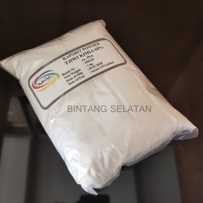 KAPORIT POWDER SERBUK PEMBERSIH KOLAM TJIWI KIMIA 60 500gram