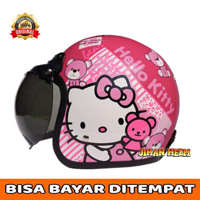 HELM / BOGO / JM / BOGO JM / HELM BOGO / HELM BOGO JM HELLO KITTY PINK TERMURAH