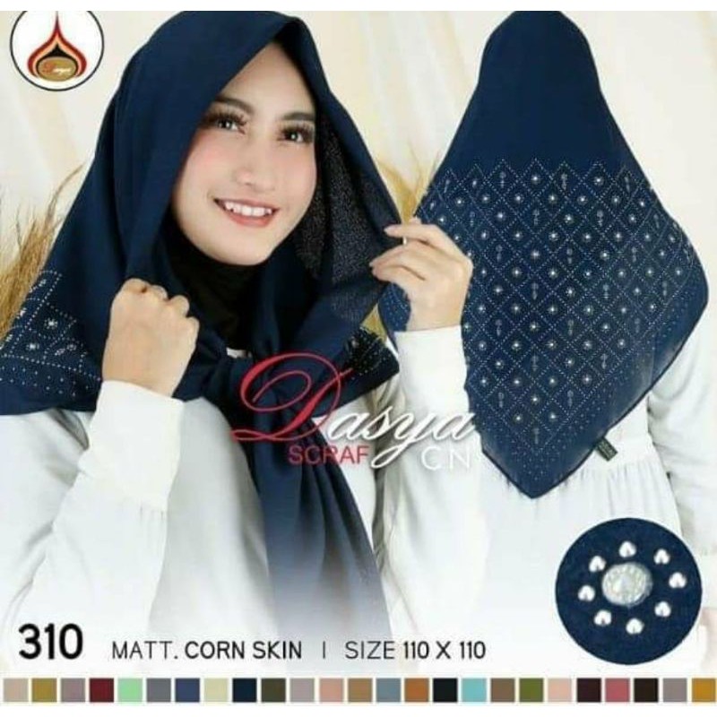 hijab mute swarovski glamour segitiga putih / Hijab Segi Empat mute / Jilbab SegiEmpat mute / Kerudu