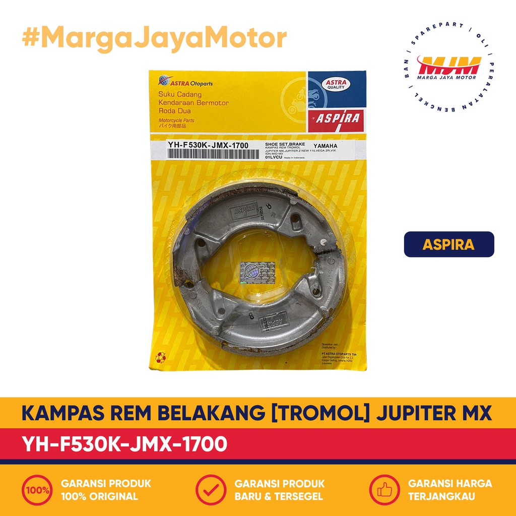 Kampas Rem Belakang Tromol Jupiter MX Mio Aspira