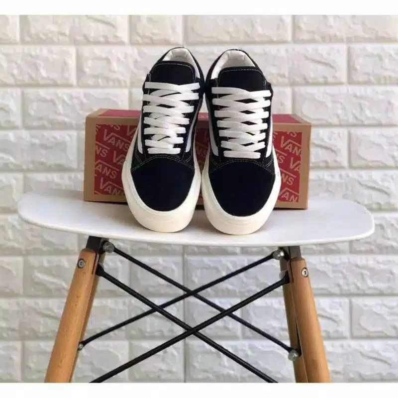 COD SEPATU VANS OLSDKOOL OG BLACK & WHITE waffle premium-2