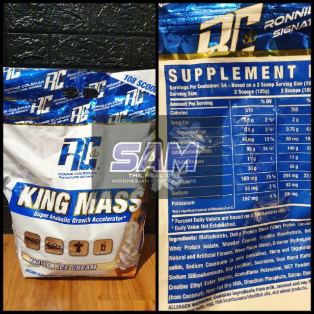 Suplemen Fitness RONNIE COLEMAN RC King Mass XL 15 lb Malang Gainer Kingmass