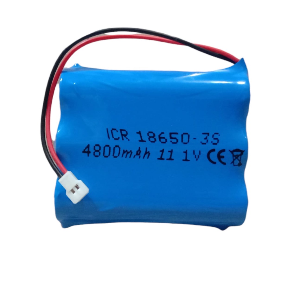 Baterai RC/ Baterain Speaker Bluetooth / Baterai Mainan RC Lainnya 3x 18650-3S 4800mAh 11.1V Protektor BMS 10A Konektor JST LOSI