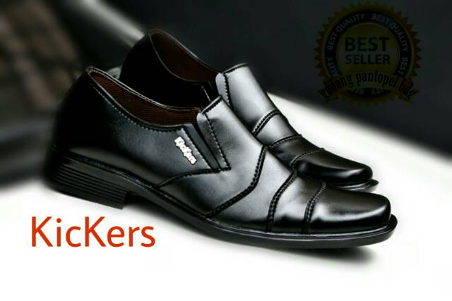 SEPATUPRIA PANTOPEL KICKERS SWEDIAN PREMIUM LEATHER HITAM FORMAL KERJA KANTORAN