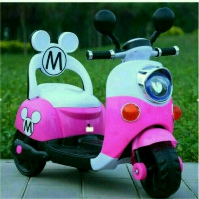MOTOR MINI SCOOPY PAKAI AKI mickey MOUSE bukan pliko minion