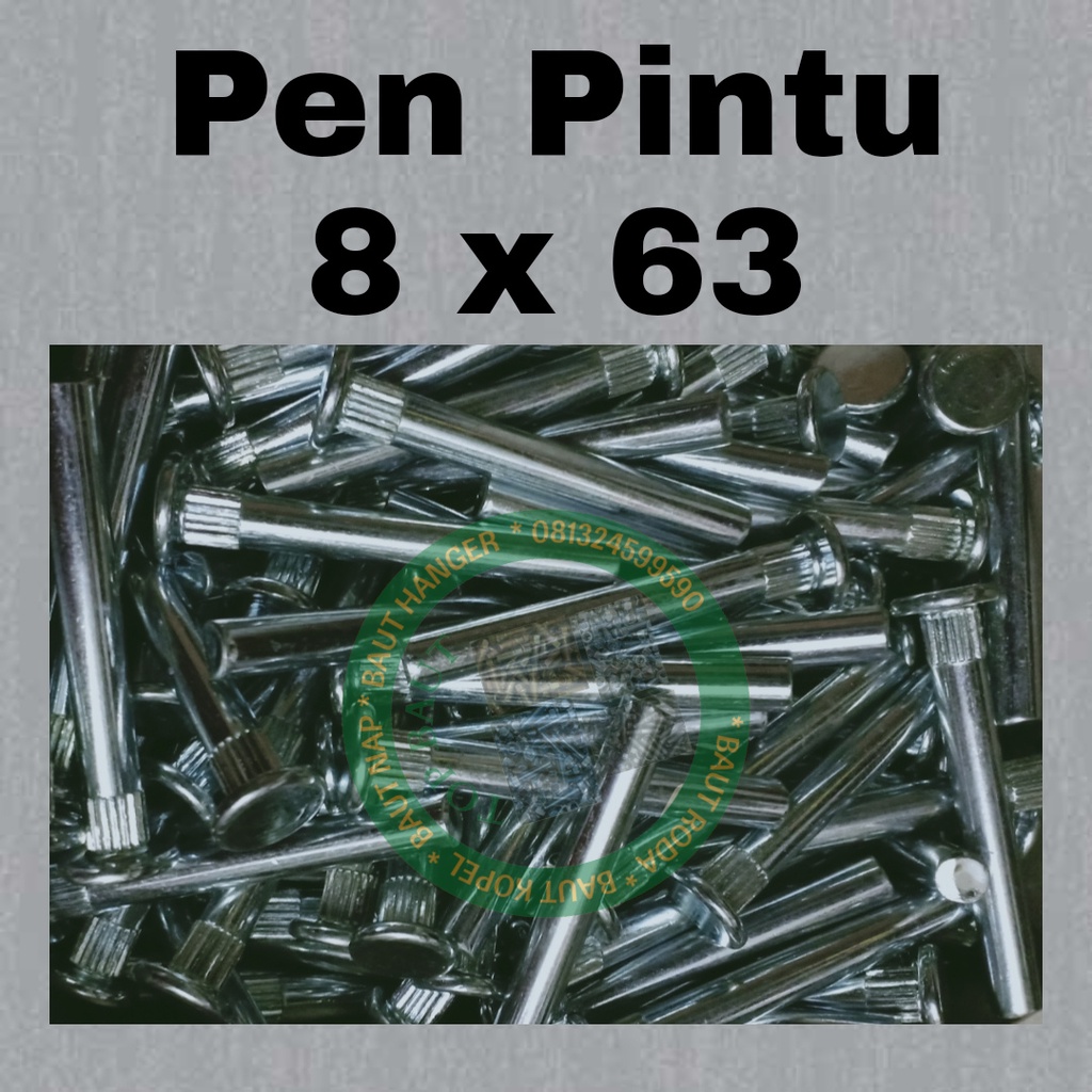 50 PCS pen pintu kijang 8x63 pen baut engsel pintu toyota kijang carry futura pen pintu universal