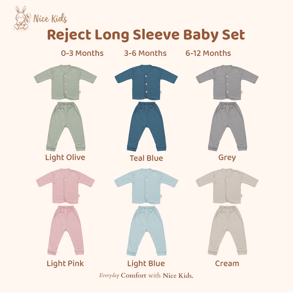 [Reject Sale] Defect Baby Pajamas Set (piyama bayi)