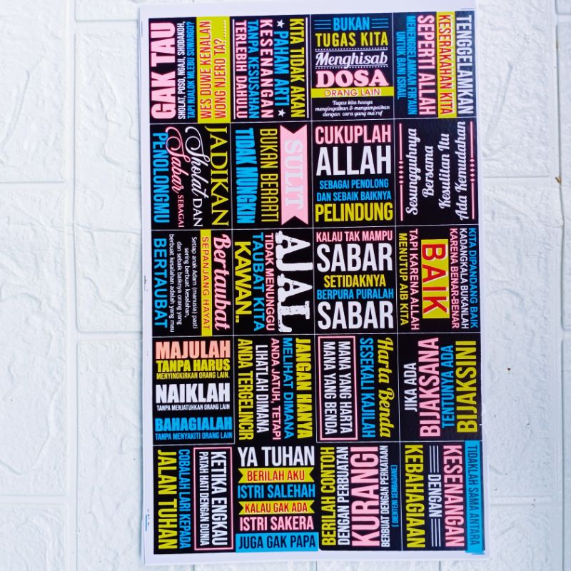 

STIKER KATA KATA PER LEMBAR ISI 20PCS