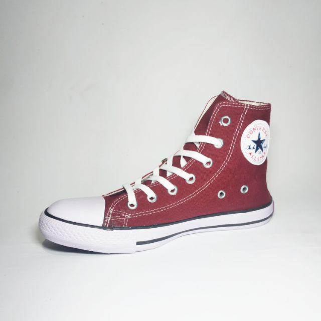 SEPATU CONVERSE HIGH + BOX / SEPATU SENIKERS TINGGI/SEPATU PRIA DAN WANITA-TINGGI Marun