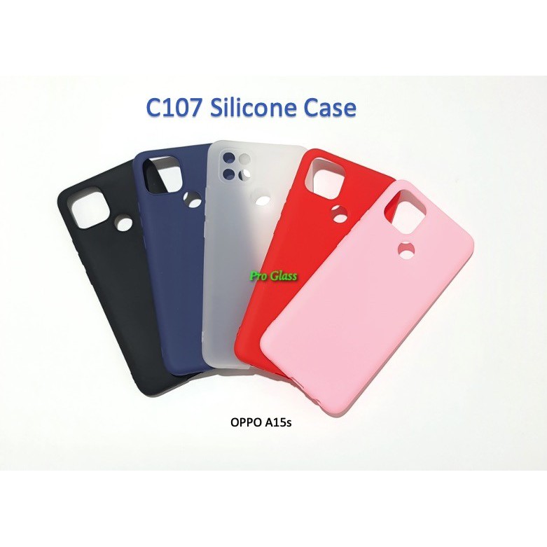 C107 Oppo A15s Colourful Ultrathin Silicone Matte Soft Case