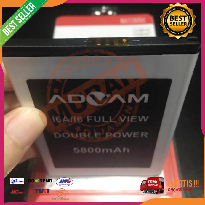 Acc Hp Baterai Advan I6A Atau I6 Full View 5800Mah Double Power Ori Oem