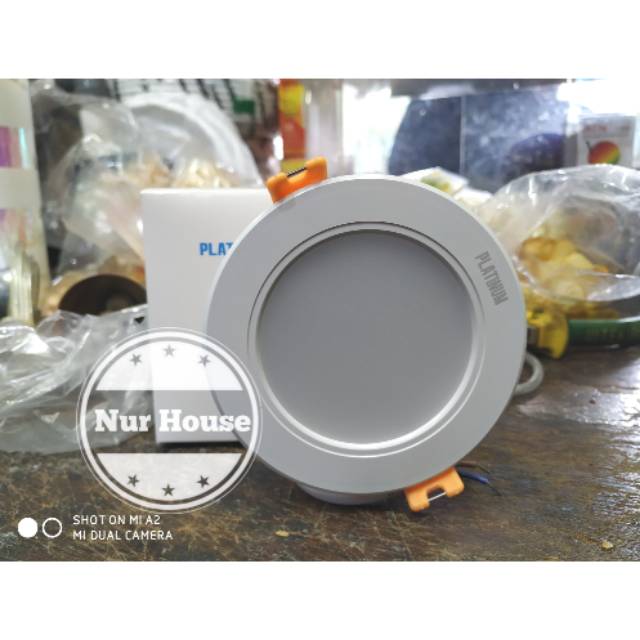 lampu downlight led 3 watt platinum bulat ib plafon bergaransi