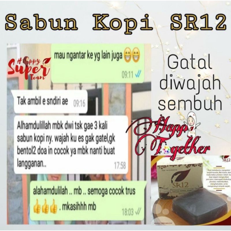 COFFEE HERBAL SOAP SR12 SABUN KOPI terbaik pria wanita untuk komedo jerawat flek hitam kantung mata hilang