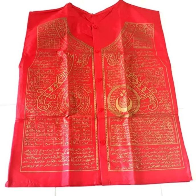 

(BISA COD) Rompi Merah Rajah Kaligrafi Tulisan Arab Tinta Emas PRODUK TERBATAS Kode 7