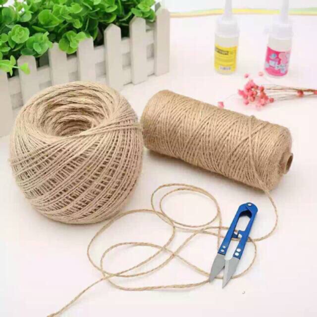 Tali Rami Goni 2mm dan 3mm Gantungan Dekorasi Hemp Rope Vintage DIY Pot Aksesoris Kerajinan dll