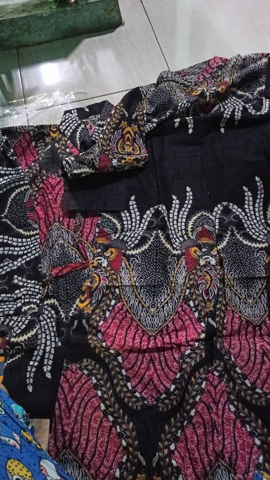 Aghistna Batik - Maura Couple - Sania Ruffle Batik Couple Ori Ndoro Jowi Garansi Termurah Shopee