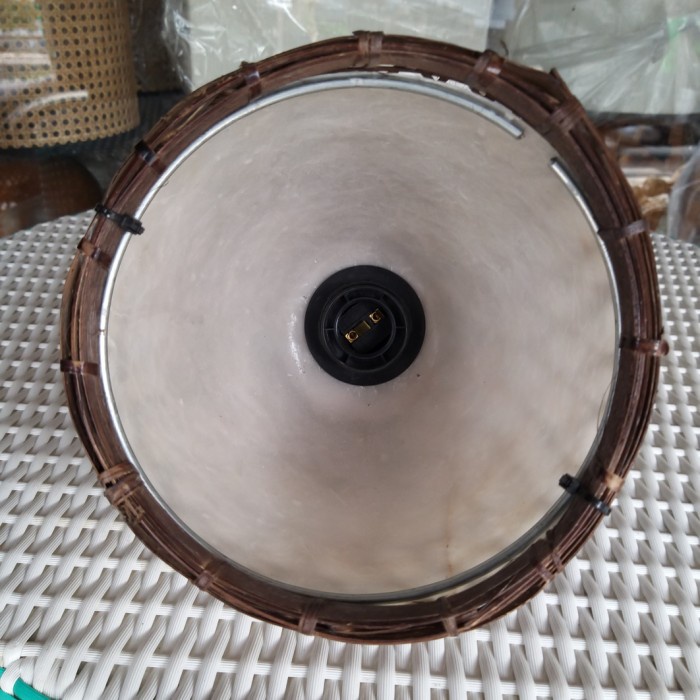 Helnan_Store Bali Anyaman Bambu Tutup Kap Lampu Gantung Dekorasi Bulat Lampion Unik