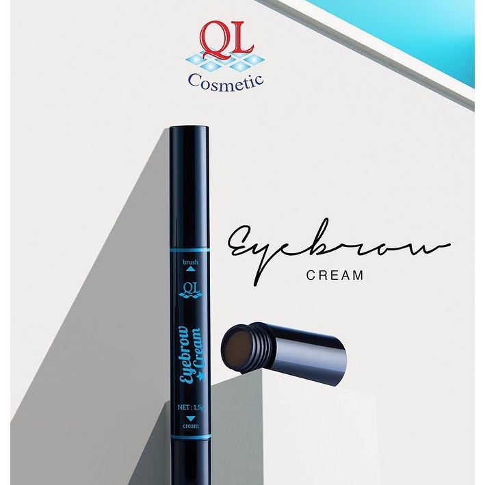 QL Eyebrow Cream Dark Brown 1,5g  Pensil Alis  Krim Alis (✔️BPOM)  QL Cosmetic (KIM)