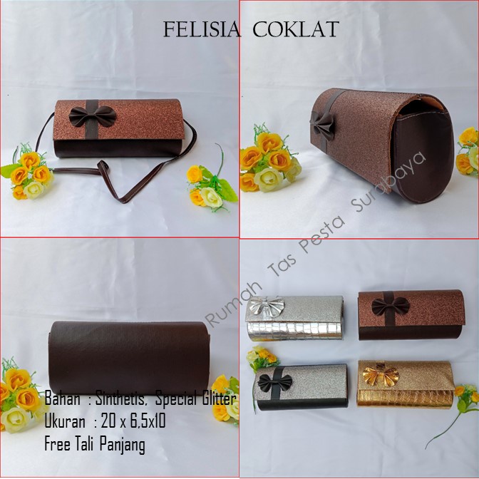 Tas Selempang,Tas Termurah,Tas Bagus,FELISIA  PITA SAMPING  COKLAT