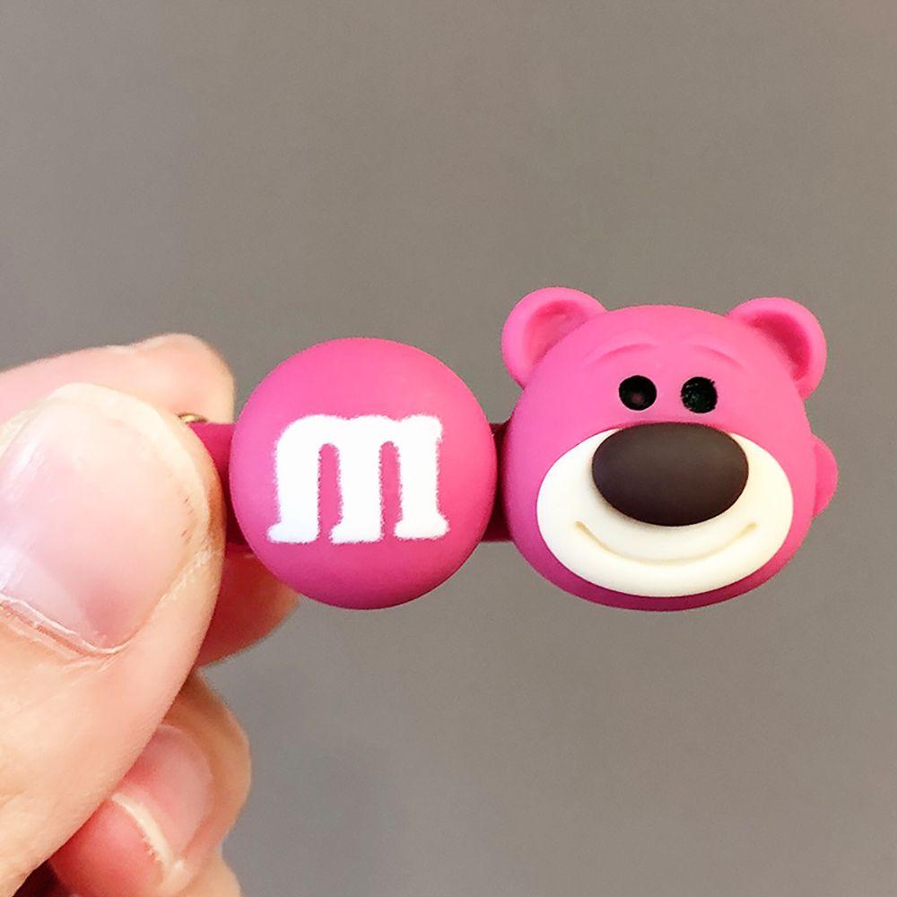 [Elegan] Strawberry Bear Jepit Rambut Lucu Hiasan Kepala Perempuan Kartun Gadis Akrilik Gaya Korea Barrettes