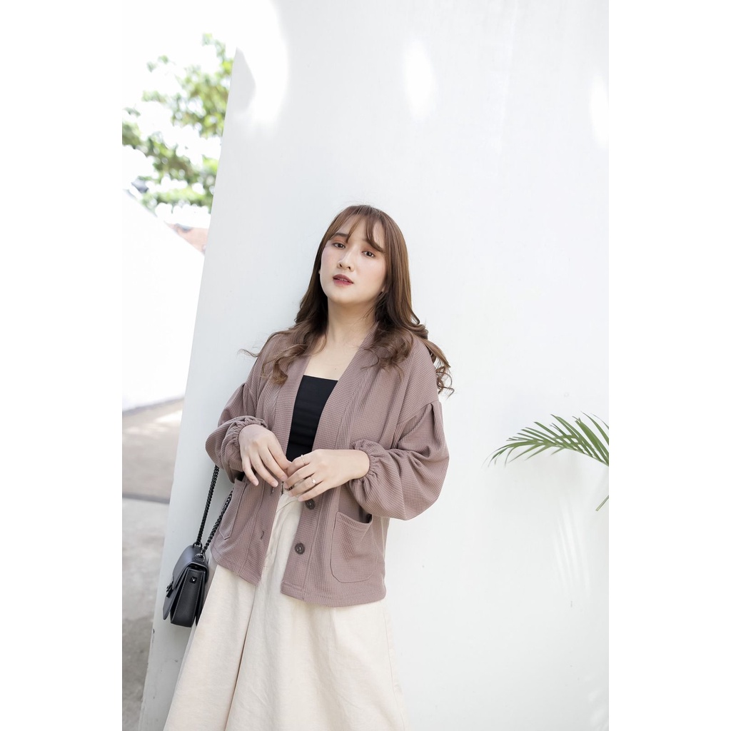 Yura Puffy Outer / Outwear Waffle Oversize