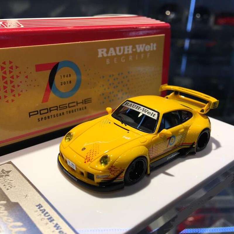 Tarmac 1:64 Porsche RWB 993 Yellow Cinderella 70th Anniversary Special Edition by Fuelme