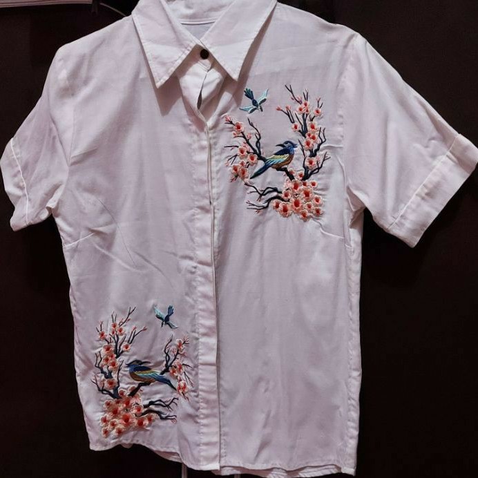 kemeja putih bordir bellacus mayoutfit hosofshopaholic