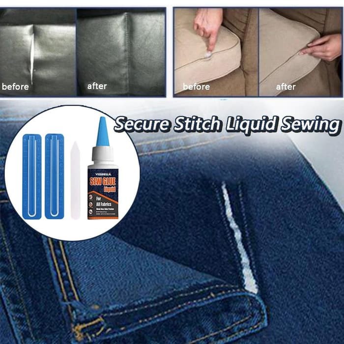 Sew Glue Tools Kit Memperbaiki Sobek Menyatu Permanent