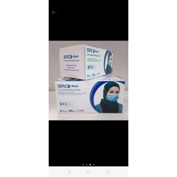 MASKER SPC 3 PLY HEADLOOP / MASKER HIJAB / MASKER MURAH