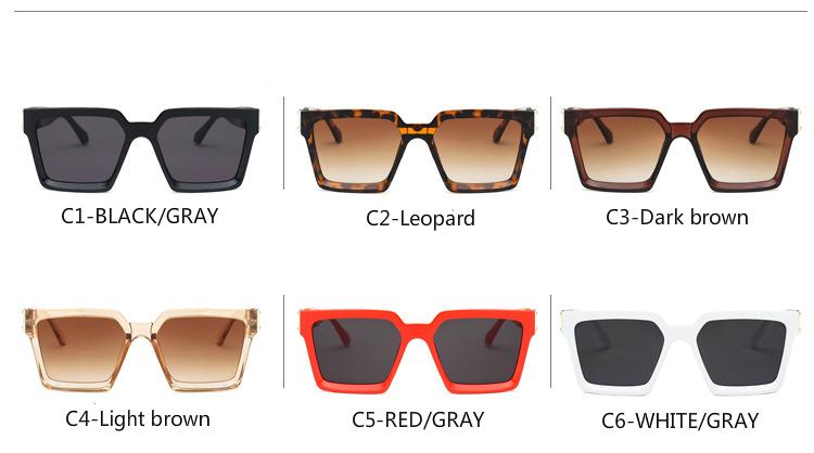 European and American ins square 2020 new fashion trend sunglasses