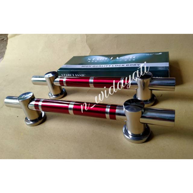 Handle Pintu Rumah / Tarikan Pintu  Stainless Set + Kunci