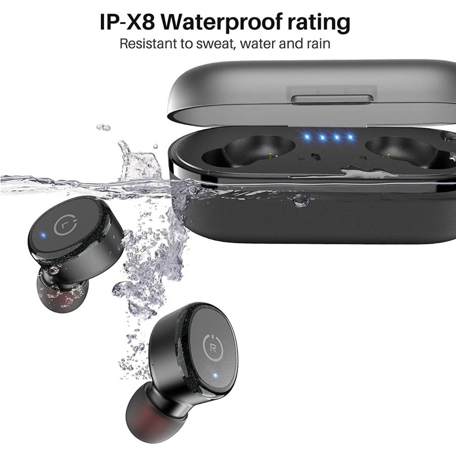 TOZO T10 Bluetooth 5.0 Wireless Earbuds with Wireless Charging Case IPX8 Waterproof TWS Stereo