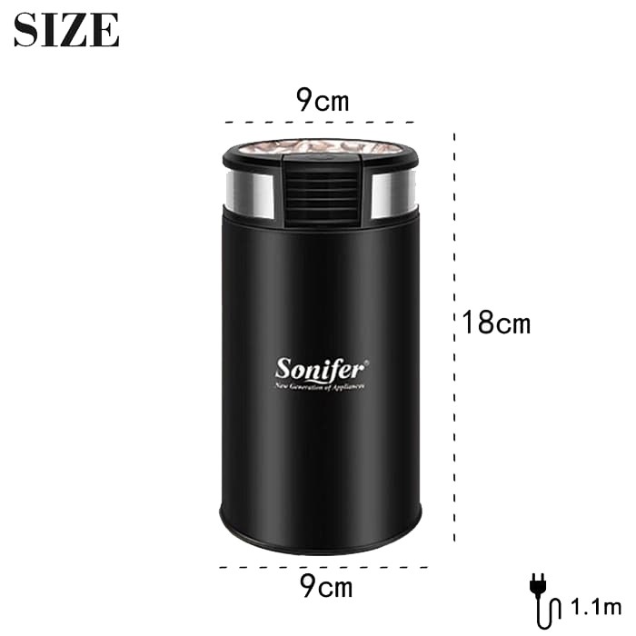 Sonifer Coffee Grinder Electric Penggiling Biji Kopi / Kacang / Bumbu