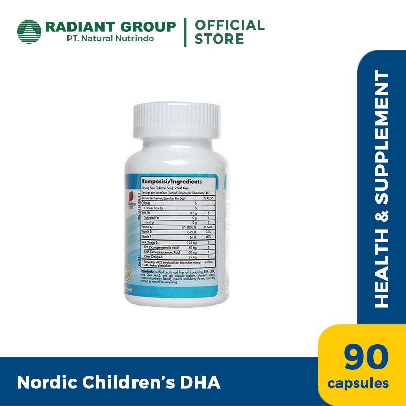 NORDIC CHILDREN'S DHA 90 SOFTGELS