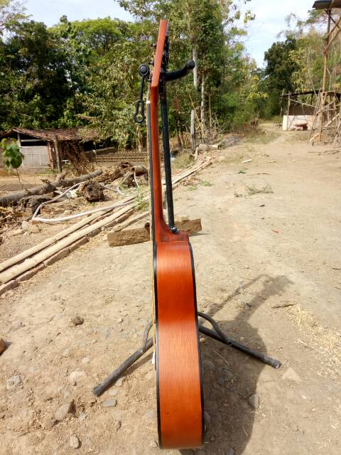 gitar akustik 3/4 dobel run neck utuh