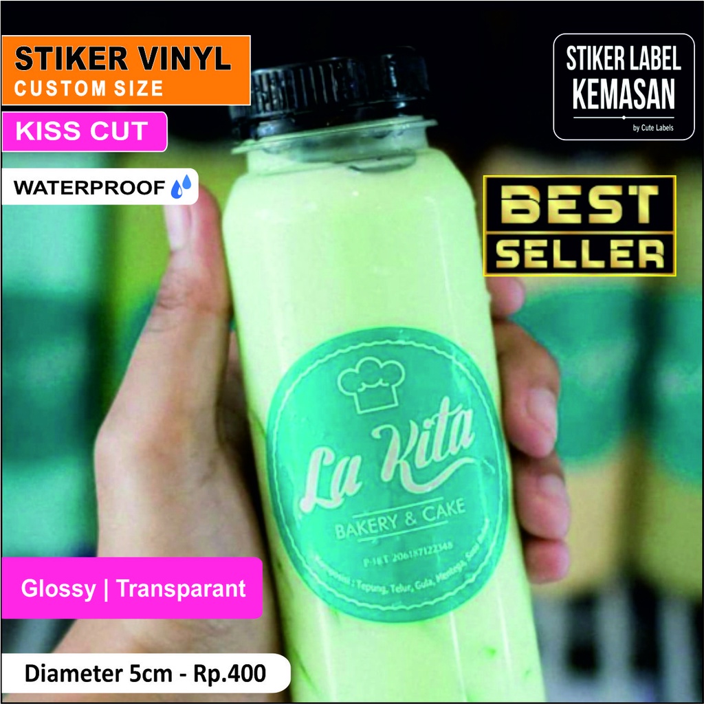 

Custom stiker Label Kemasan / Merk Dagang/Usaha ukuran 5cm