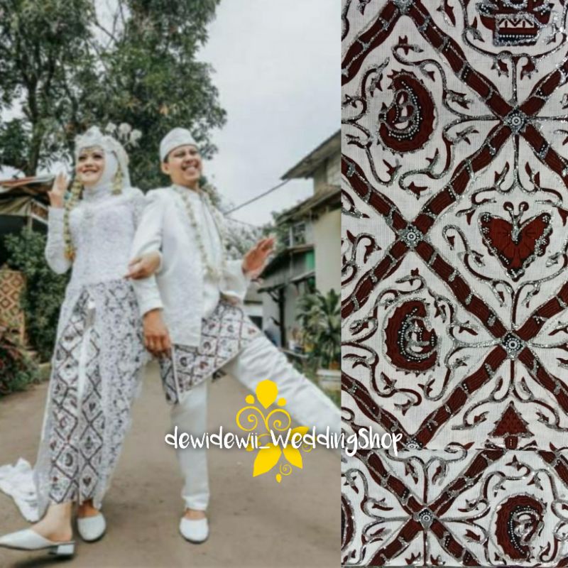 [Sepasang] Jarik Pengantin Prodo - Motif Sido Luhur (Gold &amp; Silver) || Instan &amp; Lembaran