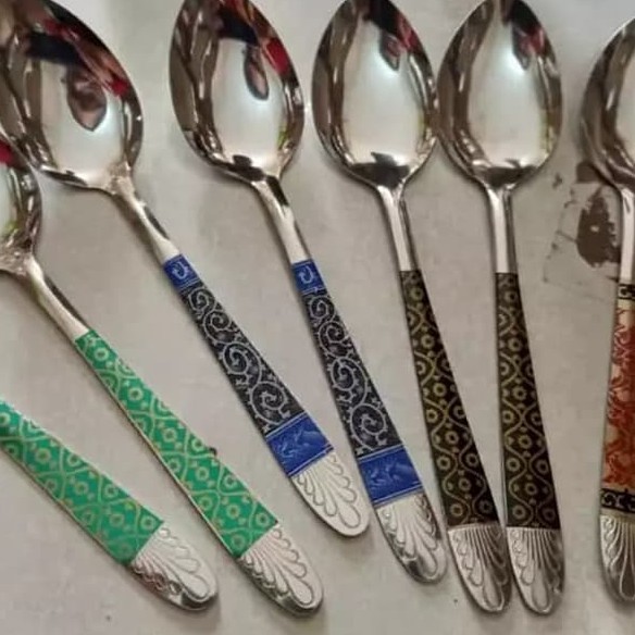 Sendok Makan Motif Batik - Material Stainless Tebal Spoon Table