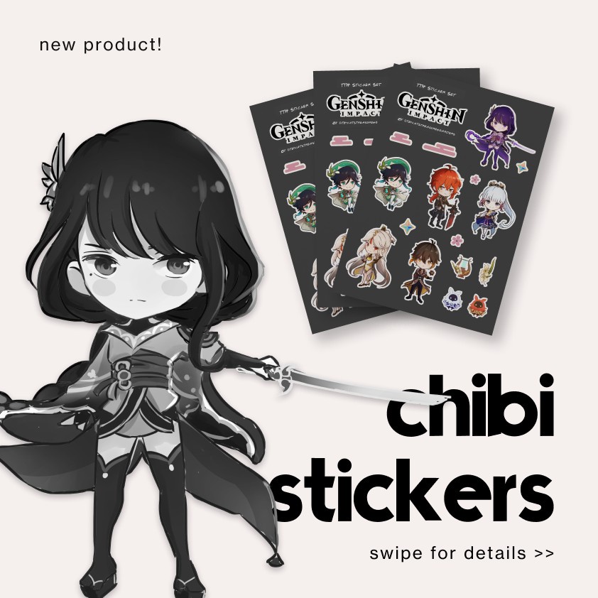 STICKER SET KISSCUT Genshin Impact Fanmerch