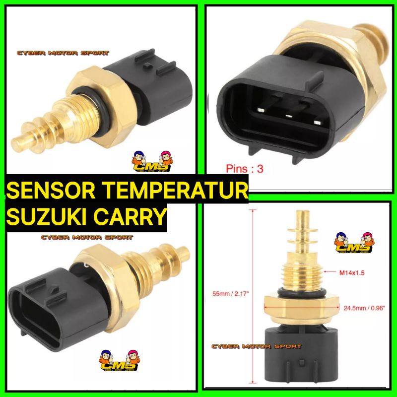 Sensor temperatur air radiator suzuki carry. sensor suhu mesin mobil carry. sensor indikator panas m