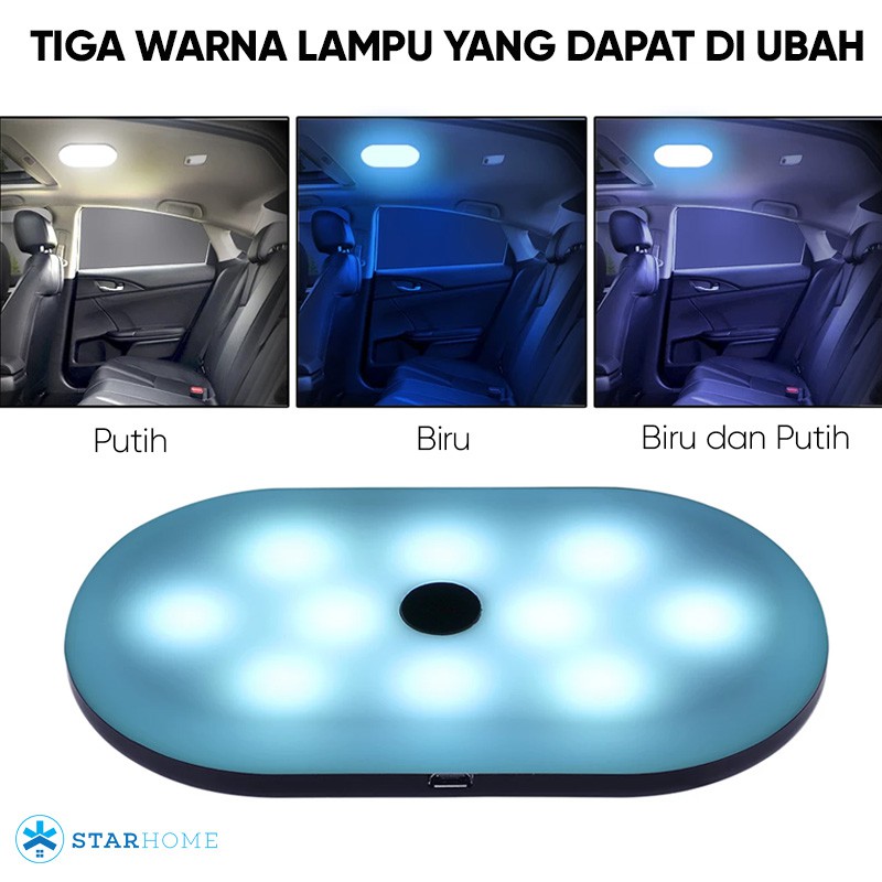 Lampu Baca Mobil 3 Warna StarHome Lampu Plafond Mobil Lampu Lemari Lampu Emergency Mobil Lampu LED