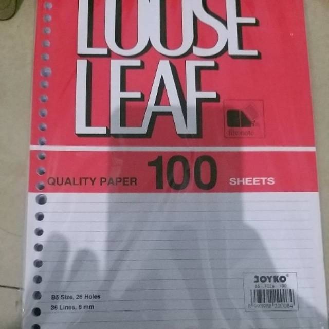

Loose leaf ukuran B5 merek Joyko